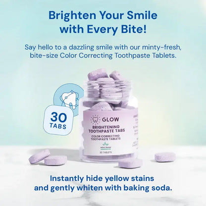 GLOW™ Purple Whitening Toothpaste Tablets